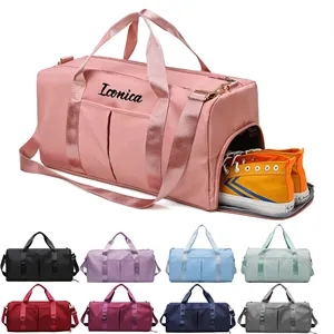 Waterproof Oxford Gym Bag with Side Shoe Compartment