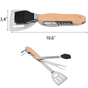 5 Piece BBQ Multi-Tool Spatula Fork Brush