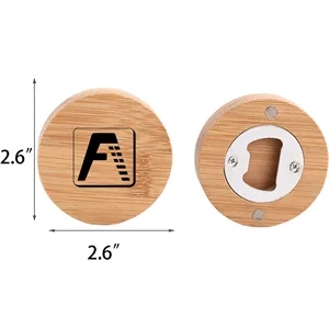 Bamboo Magnetic Refrigerator Bottle Opener