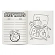 Fun with First Words Coloring Book | https://www.bestnamebadges.com