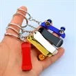Skateboard Shape Metal Keychain | https://www.bestnamebadges.com