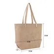 Jute Tote Bag With Leather Handles | https://www.bestnamebadges.com
