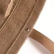 Jute Tote Bag With Leather Handles | https://www.bestnamebadges.com