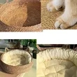 Bamboo And Rattan Cat Nest | https://www.bestnamebadges.com