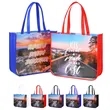 Extra Large Full Color Laminated Curved Bottom Tote Bag | https://www.bestnamebadges.com