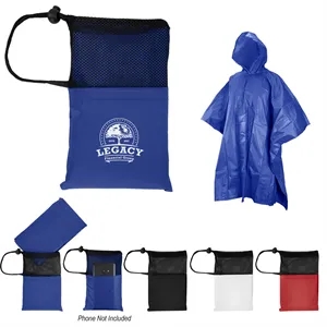 PEVA Poncho With Drawstring Pouch | https://www.bestnamebadges.com