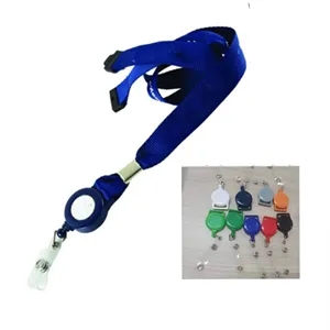 3/4" Polyester Retractable Breakaway Lanyard with Badge Reel