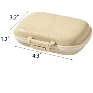 Portable 8-Compartment Sealed Pill Box