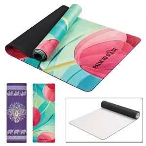 Professional 3mm Yoga Mat w/Rubber Base Full Color Dye Sub | https://www.bestnamebadges.com