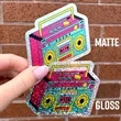 Custom Glitter Stickers 3"x3" | https://www.bestnamebadges.com
