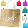 Gift bag laser coated non-woven shopping handbag reusable | https://www.bestnamebadges.com