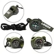 3 In 1 Emergency Survival Whistle With Compass Thermometer | https://www.bestnamebadges.com