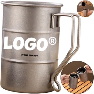 Outdoor Stainless Steel Mug Retro Large Capacity Creative