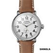 Shinola® Runwell Watch - White/Tan | https://www.bestnamebadges.com
