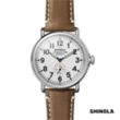 Shinola® Runwell Watch - White/Tan | https://www.bestnamebadges.com