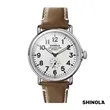 Shinola® Runwell Watch - White/Tan | https://www.bestnamebadges.com