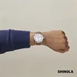 Shinola® Runwell Watch - White/Tan | https://www.bestnamebadges.com