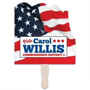 Flag Hand Fans | https://www.bestnamebadges.com