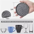 6-Pack Silicone Coaster With Holder Round Non-Slip Non-Stick | https://www.bestnamebadges.com