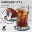 6-Pack Silicone Coaster With Holder Round Non-Slip Non-Stick | https://www.bestnamebadges.com