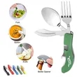 Multifunctional Camping Stainless Steel Cutlery Set | https://www.bestnamebadges.com