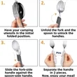 Multifunctional Camping Stainless Steel Cutlery Set | https://www.bestnamebadges.com