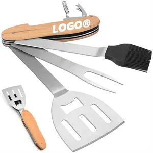 5 in 1 Multifunctional Stainless Steel Barbecue Tool Set