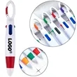 4 in 1 Retractable Shuttle Multicolored Ballpoint Pen | https://www.bestnamebadges.com