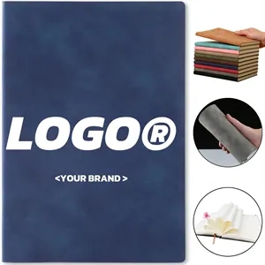 B5 Colorful Soft Leather Thick Paper Notebook With Ribbon