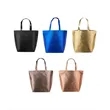 Union Printed - New Castle Non-woven Metallic Tote Bags | https://www.bestnamebadges.com