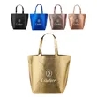 Union Printed - New Castle Non-woven Metallic Tote Bags | https://www.bestnamebadges.com