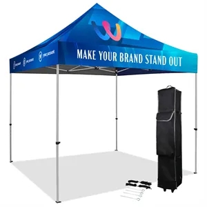 10' Custom Printed Pop Up Tent Kit w/ Steel Frame