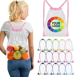 Custom Clear Drawstring Cinch Pack Backpack