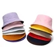 Fisherman Hat Summer Double Basin Fashionable Solid Color | https://www.bestnamebadges.com