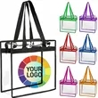 Stadium PVC Clear Plastic Tote Bag with Handles | https://www.bestnamebadges.com