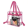 Stadium PVC Clear Plastic Tote Bag with Handles | https://www.bestnamebadges.com