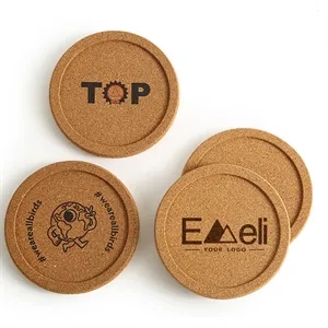 Non-slip Anti-scald Cork Round Absorbent Coasters