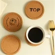 Non-slip Anti-scald Cork Round Absorbent Coasters | https://www.bestnamebadges.com