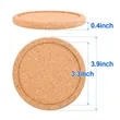 Non-slip Anti-scald Cork Round Absorbent Coasters | https://www.bestnamebadges.com