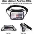 PVC Clear Fanny Pack w/ Zipper Pockets Transparent Bag | https://www.bestnamebadges.com