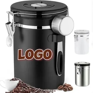Stainless Steel Coffee Bean Storage Box Airtight Canister