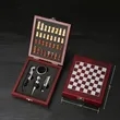 Exquisite Custom Wooden Box Wine Accessories With Chess Set | https://www.bestnamebadges.com