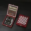 Exquisite Custom Wooden Box Wine Accessories With Chess Set | https://www.bestnamebadges.com