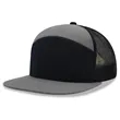 7 panel Hybrid trucker cap | https://www.bestnamebadges.com