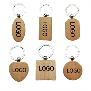Wooden Keychain Laser Lettering Pendant Small Gift