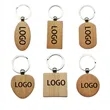 Wooden Keychain Laser Lettering Pendant Small Gift | https://www.bestnamebadges.com