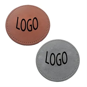 Round PU Coaster Leather Insulated Square Coffee