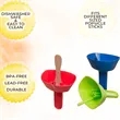 Anti Drip Popsicle Holder Reusable Ice Cream Stand Straw | https://www.bestnamebadges.com