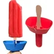 Anti Drip Popsicle Holder Reusable Ice Cream Stand Straw | https://www.bestnamebadges.com