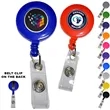 Retractable Round Badge Reel w/ Belt Clip | https://www.bestnamebadges.com